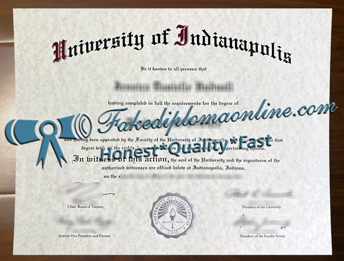 University of Indianapolis diploma