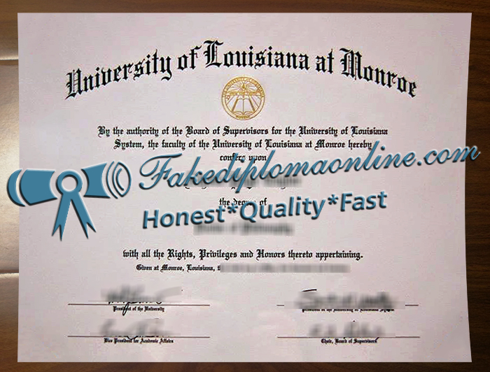 University of Louisiana at Monroe diploma