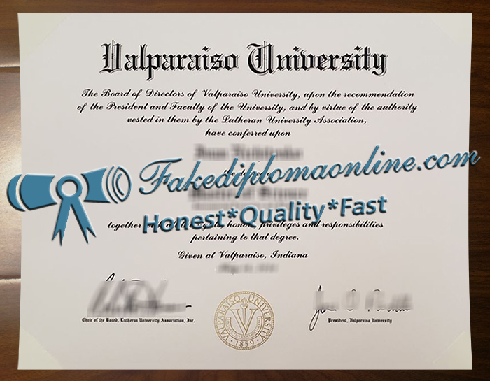 Valparaiso University diploma