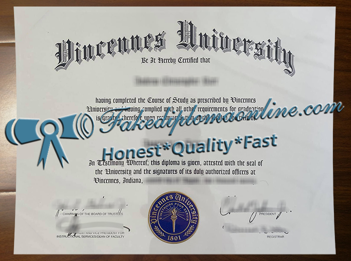 Vincennes University diploma