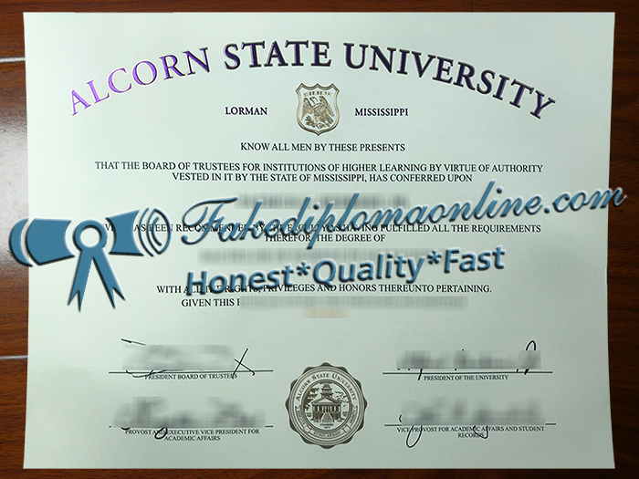 Alcorn State University diploma