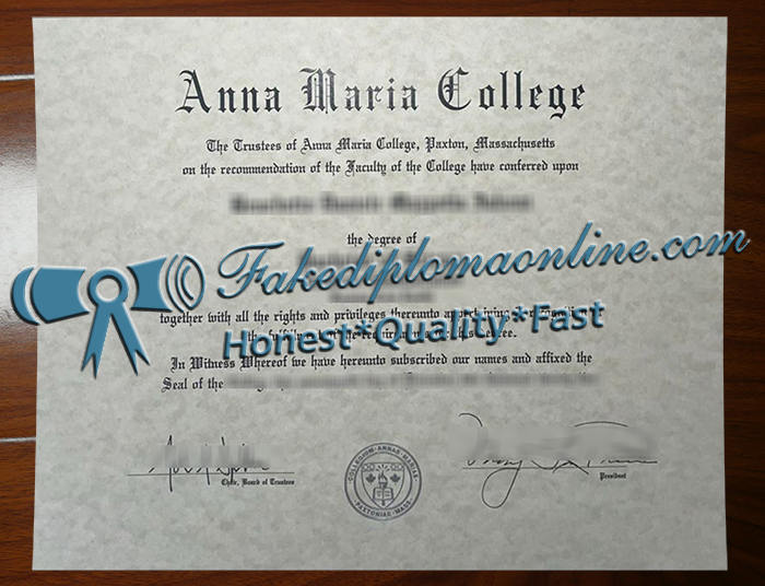 Anna Maria College diploma