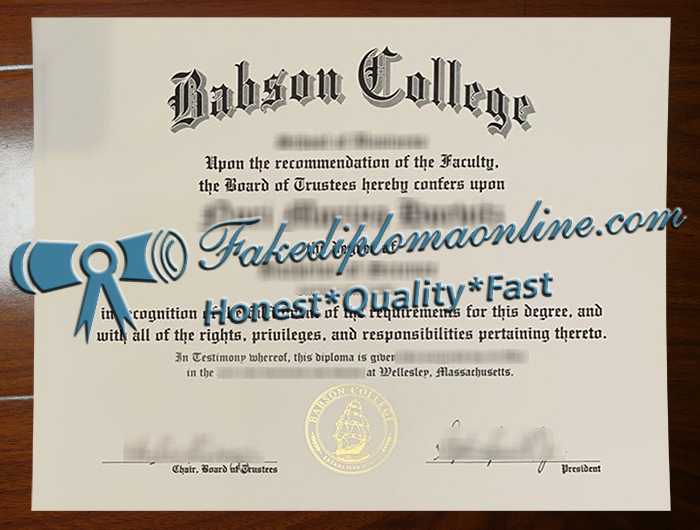 Babson College diploma