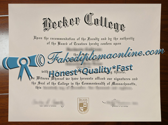 Becker College diploma