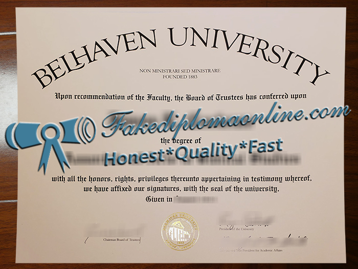 Belhaven University diploma