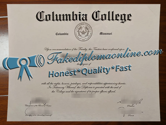 Columbia College diploma