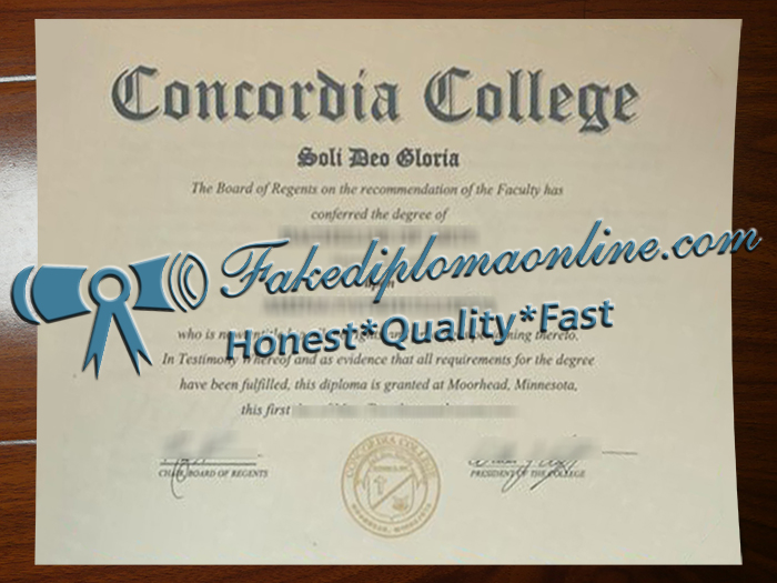 Concordia College diploma