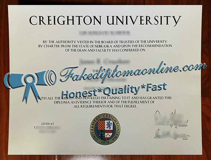 Creighton University diploma