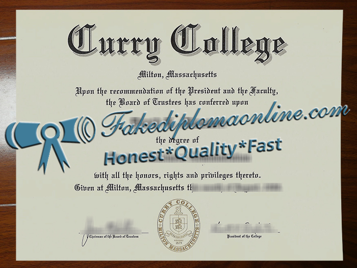 Curry College diploma