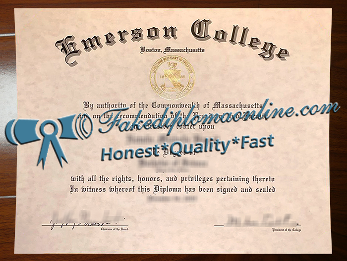 Emerson College diploma