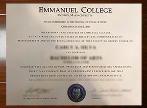 Emmanuel College diploma