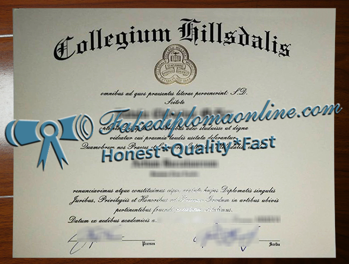 Hillsdale College diploma