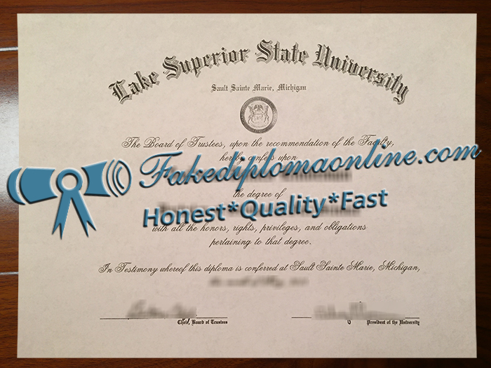 Lake Superior State University diploma