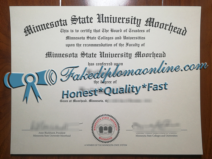 Minnesota State University Moorhead diploma