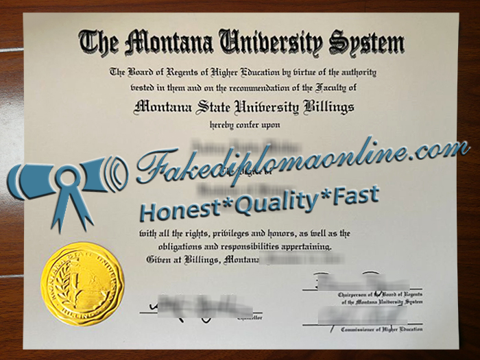 Montana State University Billings diploma