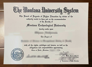 Montana Technological University diploma