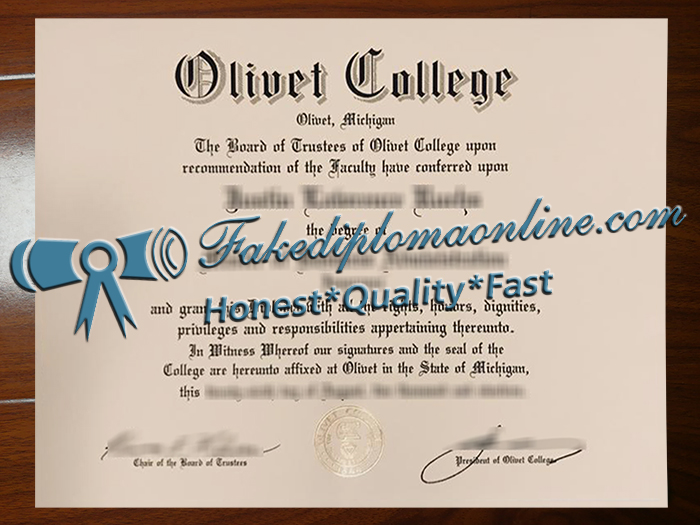 Olivet College diploma