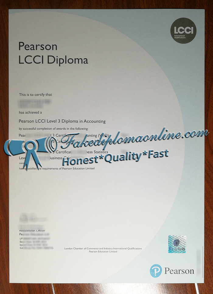 The latest Pearson LCCI Level 3 Diploma Sample in 2023