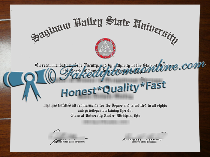 Saginaw Valley State University diploma