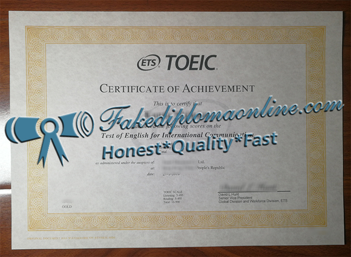 TOEIC Certificate