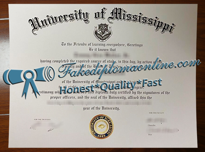 University of Mississippi diploma