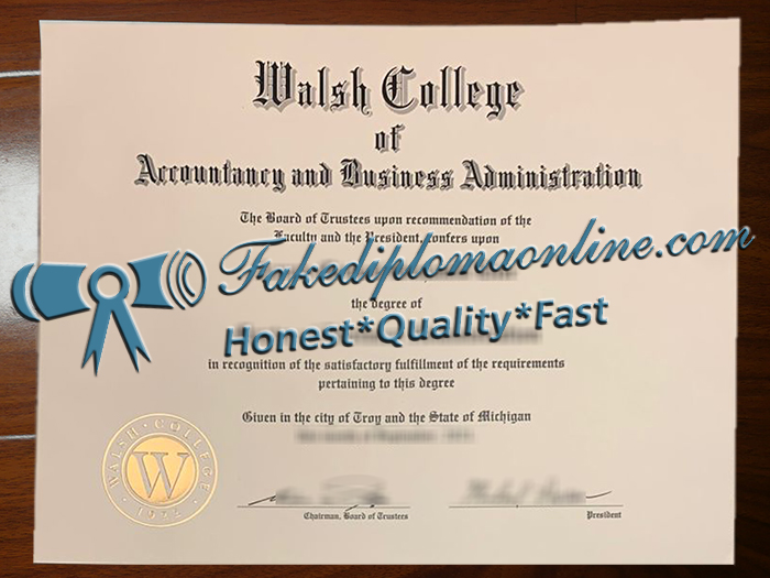 Walsh College diploma