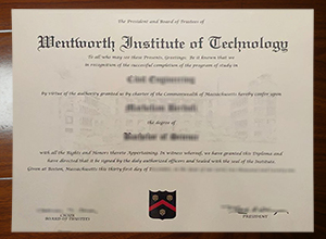 Wentworth Institute of Technology diploma