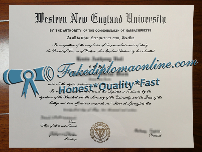 Western New England University diploma