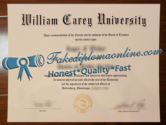 William Carey University diploma