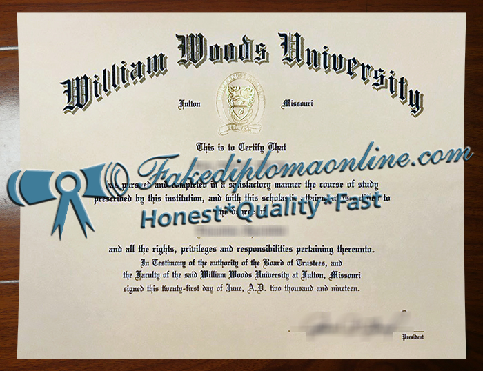 William Woods University diploma