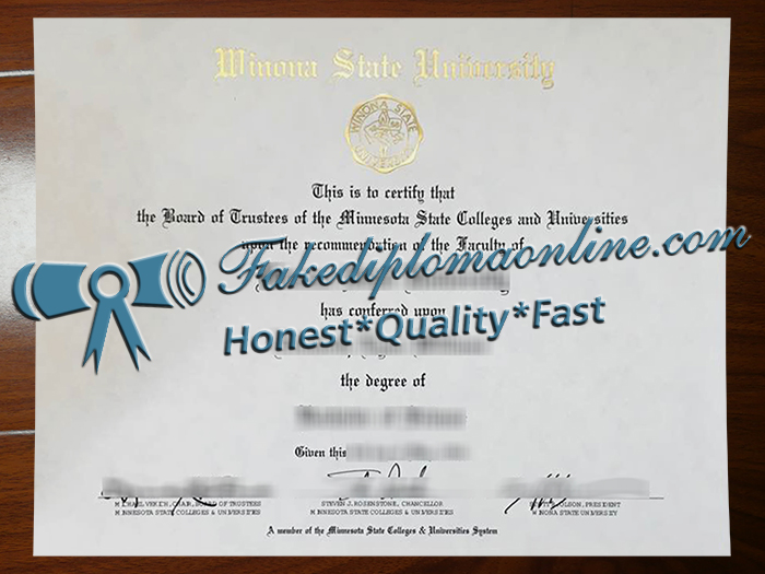 Winona State University diploma