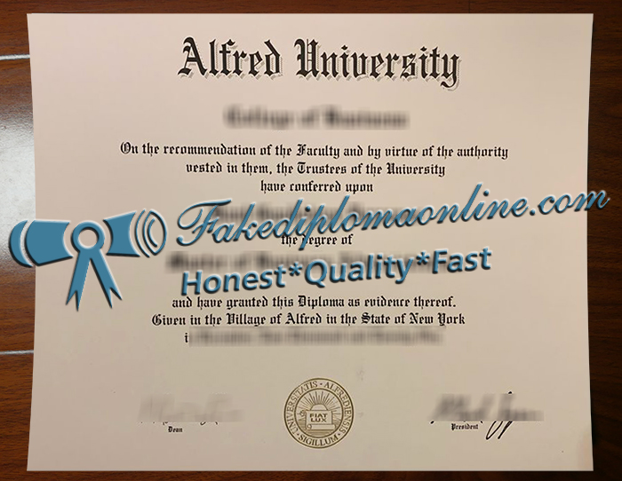 Alfred University diploma