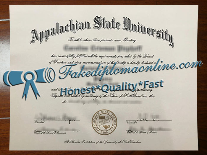 Appalachian State University diploma