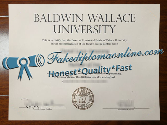 Baldwin Wallace University diploma