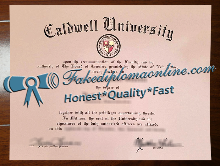 Caldwell University diploma