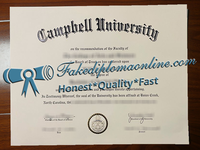 Campbell University diploma