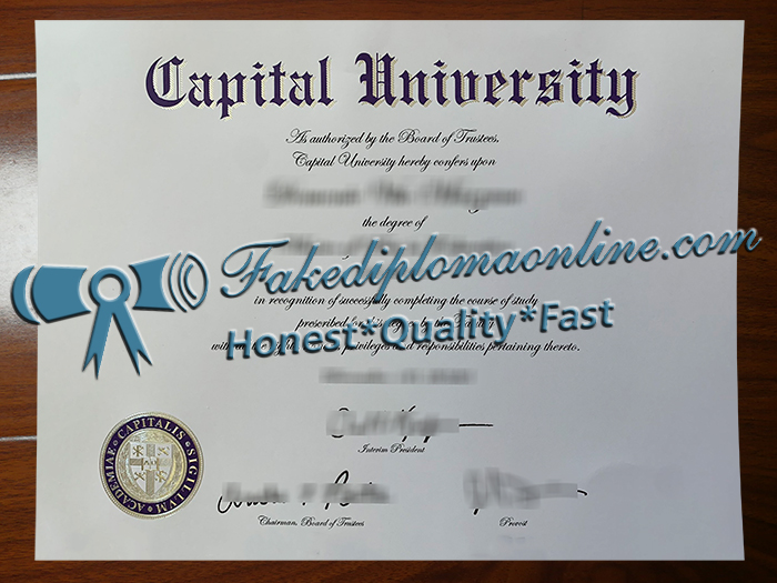 Capital University diploma