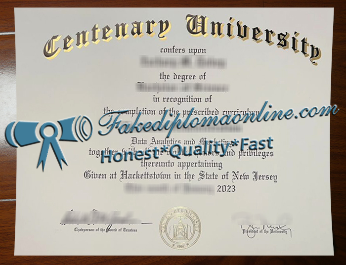 Centenary University diploma