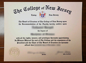 College of New Jersey diploma