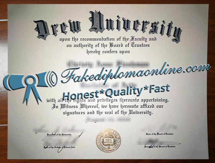 Drew University diploma