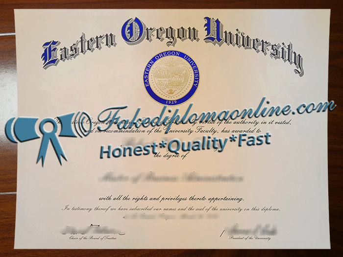 Eastern Oregon University diploma