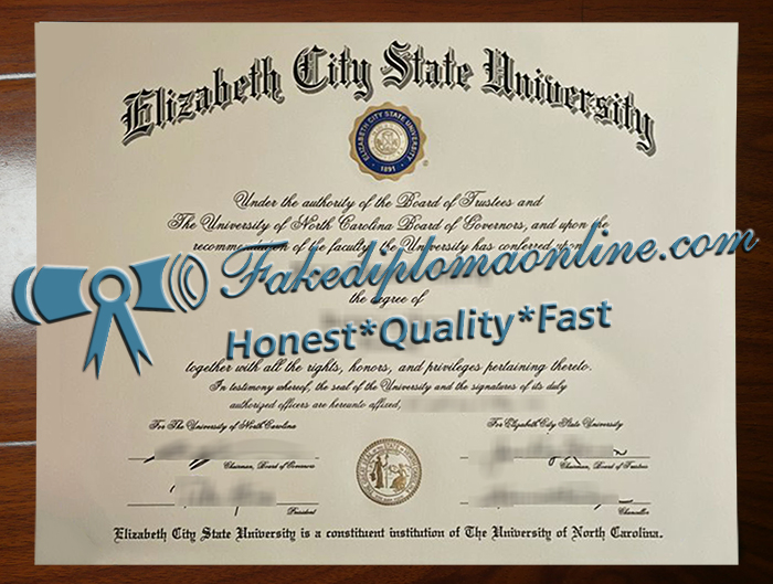 Elizabeth City State University diploma