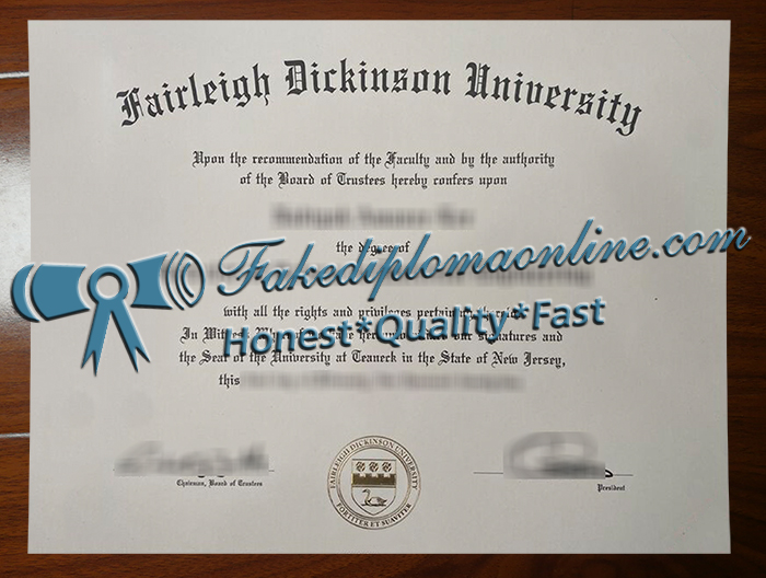 Fairleigh Dickinson University diploma