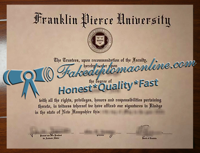 Franklin Pierce University diploma