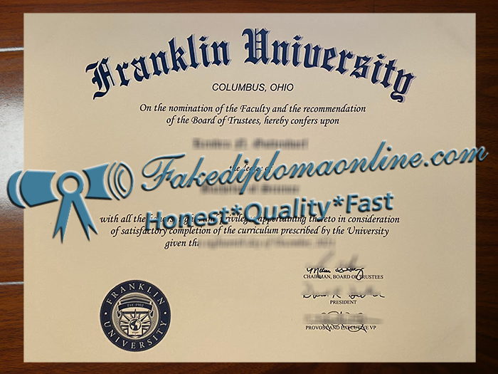 Franklin University diploma