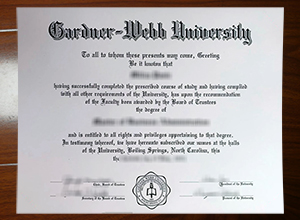 Gardner–Webb University diploma