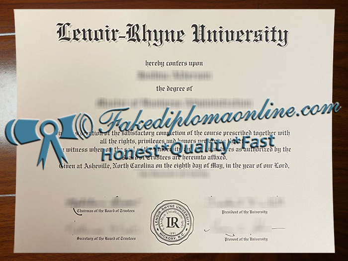 Lenoir–Rhyne University diploma