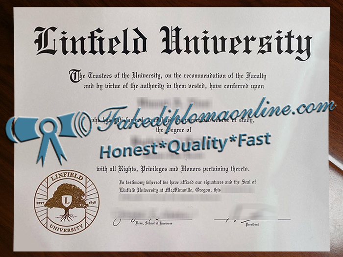 Linfield University diploma