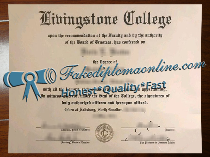 Livingstone College diploma