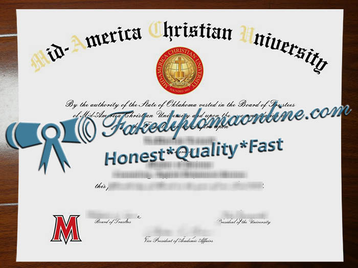 Mid-America Christian University diploma